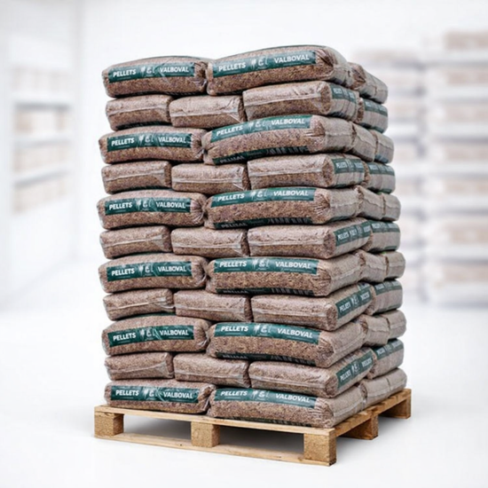 Pellets de Madeira Valboval Palete 65 Sacos 15kg Alta Eficiência
