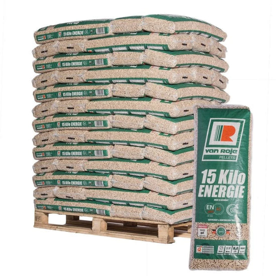 Pellets de Madeira Pellet Van Roje – Palete de 65 sacos